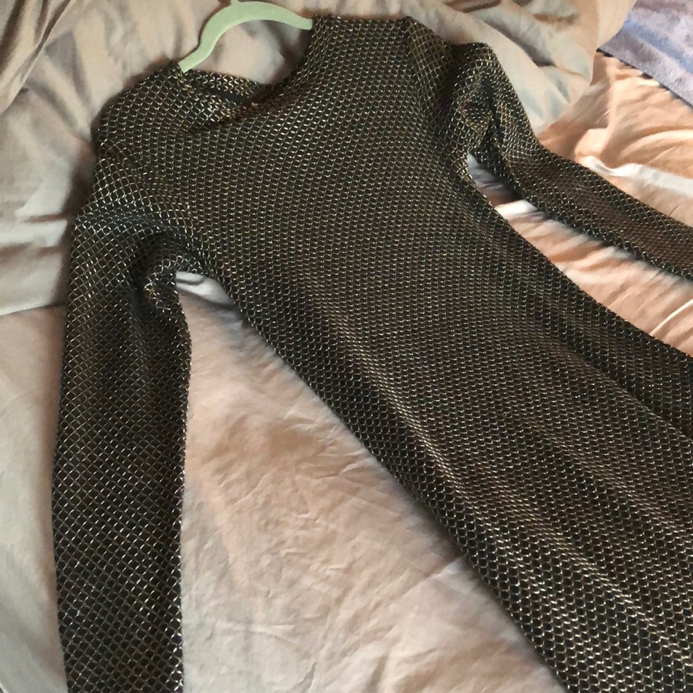 Black and gold dress